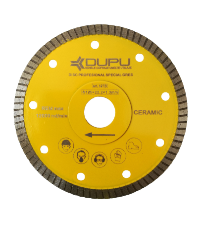 Disc DIAMANTAT SPECIAL GRESIE 125x22.2x1.3